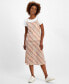 ფოტო #1 პროდუქტის Women's Plaid Layered-Look Midi Dress