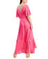 ფოტო #2 პროდუქტის Women's Flutter-Sleeve High-Low A-Line Dress