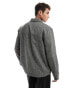 ASOS DESIGN herringbone wool look shacket in grey