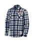 Фото #1 товара Men's Darius Rucker Collection by Navy Cleveland Guardians Plaid Flannel Button-Up Shirt