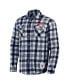 ფოტო #1 პროდუქტის Men's Darius Rucker Collection by Navy Cleveland Guardians Plaid Flannel Button-Up Shirt