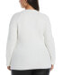 Фото #2 товара Plus Size Cutout Neck Sweater