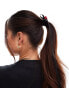 Фото #4 товара DesignB London hair tie with black ribbon and red rose