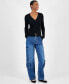 ფოტო #2 პროდუქტის Women's V-Neck Ribbed Cardigan, Created for Macy's