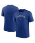Фото #2 товара Men's Heather Royal Toronto Blue Jays Authentic Collection Early Work Tri-Blend Performance T-shirt