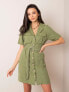 Фото #2 товара Женское платье-рубашка с коротким рукавом и карманами на груди Сафари цвета хаки Factory Price