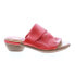 Фото #1 товара Miz Mooz Callan P63004 Womens Red Leather Slip On Heeled Sandals Shoes 9.5