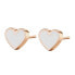 Фото #1 товара Pink gold-plated heart earrings SCK83