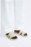 Фото #7 товара Плетеные кожаные сандалии ZARA