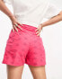 Фото #2 товара Threabdare Tall broderie shorts co-ord in pink