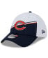 Фото #3 товара Men's White, Navy Chicago Bears 2023 Sideline 39THIRTY Flex Hat