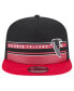 Фото #3 товара Men's Black/Red Atlanta Falcons Half Stripe Trucker 9FIFTY Snapback Hat