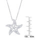ფოტო #2 პროდუქტის Cubic Zirconia Star Necklace in Fine Silver Plate