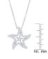 Фото #2 товара Cubic Zirconia Star Necklace in Fine Silver Plate