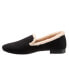 Фото #4 товара Trotters Glory T2160-018 Womens Black Wide Suede Loafer Flats Shoes