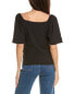 Nation Ltd Jayden Flutter Sleeve Top Women's Black Xs