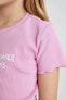 Kız Çocuk T-shirt Pembe B6689a8/pn444