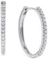 Фото #1 товара Серьги Macy's Diamond Hoop White Gold