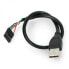 Фото #1 товара USB A cable 0,3m with socket 1x5