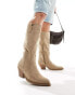 Фото #1 товара Truffle Collection heeled western boots in stone