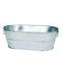 Hot Dipped Galvanized Steel Oval Planter/Tub 5.5 gal Silver