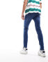 Фото #2 товара DTT stretch super skinny jeans in mid blue