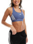 adidas Training power react mid support sports bra in navy