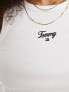 Фото #3 товара Tommy Jeans slim script tank in white