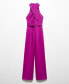 ფოტო #4 პროდუქტის Women's Wrap Neckline Jumpsuit