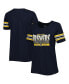 Фото #2 товара Women's Navy Milwaukee Brewers Team Stripe T-shirt