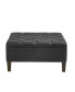 Фото #2 товара Lindsey 36" Tufted Square Wood Frame Cocktail Ottoman