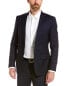 Zanetti Porto Wool-Blend Suit With Flat Front Pant Men's Blue 44R