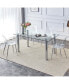 Фото #7 товара Glass Dining Table, 63" x 35.4", Modern Style