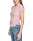 Фото #3 товара Women's Short-Sleeve Side-Ruched Crop Top