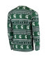 ფოტო #4 პროდუქტის Men's Green Michigan State Spartans Ugly Sweater Knit Long Sleeve Top and Pant Set