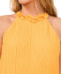 Фото #3 товара Топ с плиссированной галтерной горловиной и цветочным воротником CeCe для женщин