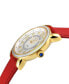 Women's Marsala Swiss Quartz Red Faux Leather Watch 37mm