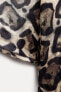 Фото #15 товара Блуза из ткани рами с анималистическим принтом — zw collection ZARA