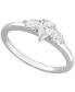 ფოტო #1 პროდუქტის Diamond Pear-Cut Three-stone Engagement Ring (5/8 ct. t.w.) in 14k White Gold