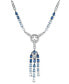 Denim Ombré Sapphire (7-1/20 ct. t.w.) & White Sapphire (2-3/4 ct. t.w.) Chandelier 19" Lariat Necklace in 14k White Gold