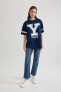 Фото #7 товара Футболка Defacto Yale University Oversize Fit