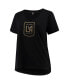Фото #2 товара Women's 5th & Ocean by Black LAFC Plus Size Athletic Baby V-Neck T-shirt
