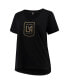 ფოტო #2 პროდუქტის Women's 5th & Ocean by Black LAFC Plus Size Athletic Baby V-Neck T-shirt