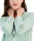 Women's Carmel Open-Front Buttoned-Cuff Cardigan