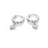 Romantic silver earrings with diamonds 2 in 1 Most Loved DE718