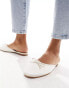 ASOS DESIGN Wide Fit Lucia mule in ivory ELFENBEIN, SATIN, 40 - фото #4