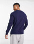 Фото #2 товара Polo Ralph Lauren multi icon logo pima cotton long sleeve top in navy