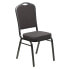 Фото #4 товара Hercules Series Crown Back Stacking Banquet Chair In Gray Fabric - Silver Vein Frame