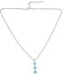 ფოტო #2 პროდუქტის Sky Blue Topaz Dangle 18" Pendant Necklace (2-3/4 ct. t.w.) in Sterling Silver, 18" + 3" extender