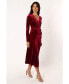 Фото #4 товара Womens Darby Long Sleeve Midi Dress - Burgundy